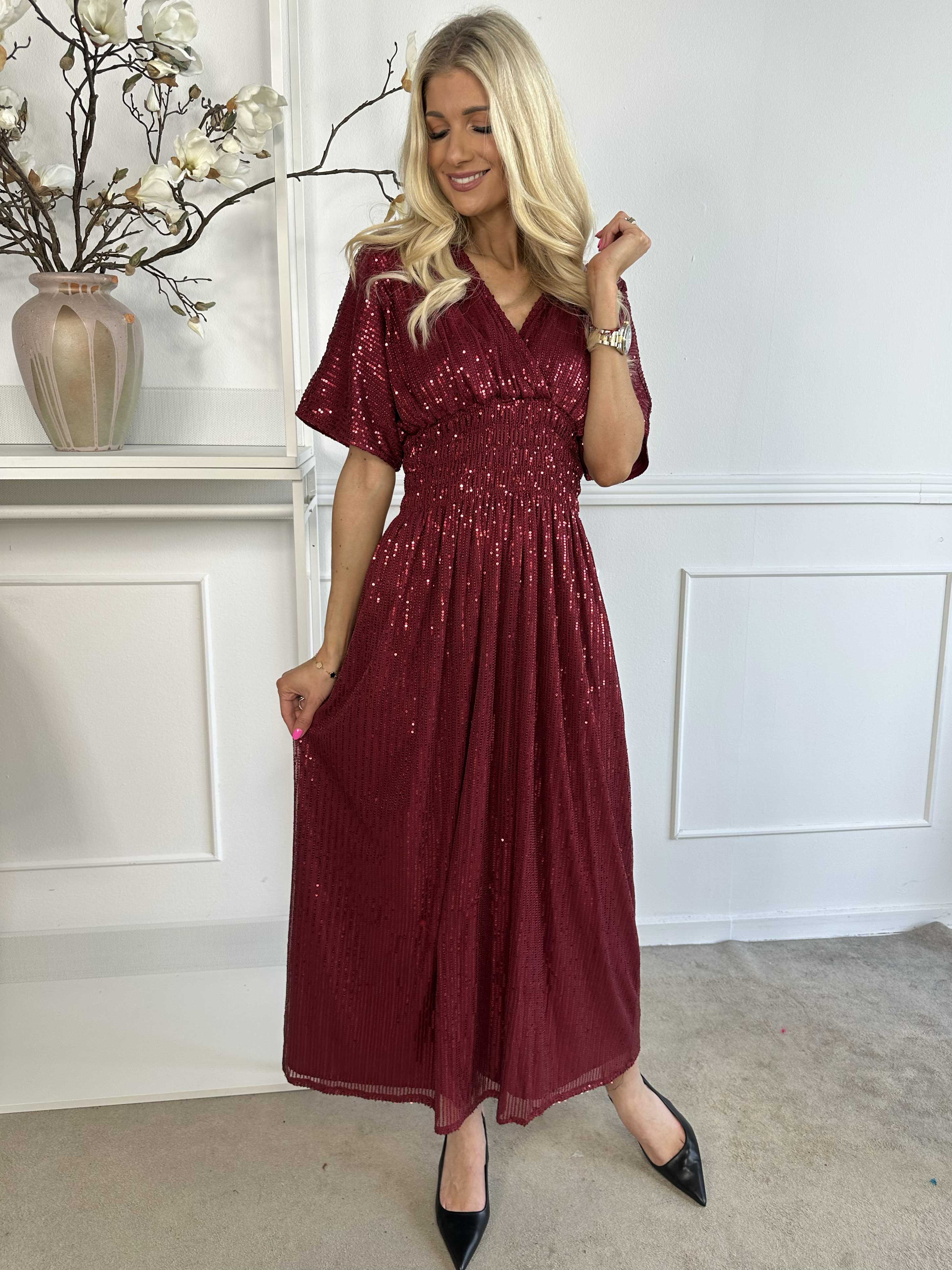 Pams Glitter - Lang smuk kjole med pailletter